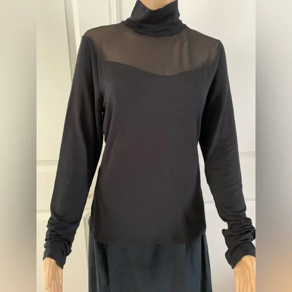 By Anthropologie Sheer Turtleneck Top - Picture 8 of 16